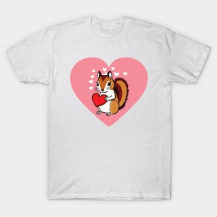 Cute squirrel with heart - squirrel design T-Shirt